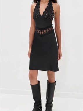 Lioness slip dress with lace